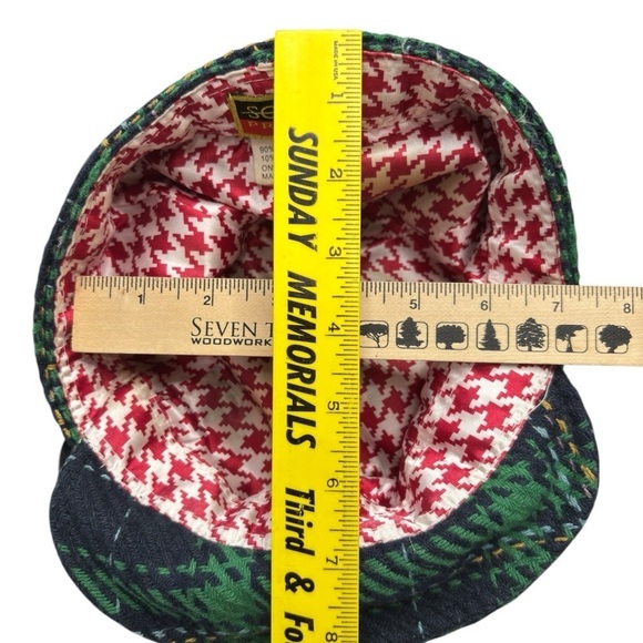 Vintage Scala Pronto Womens Tartan Plaid Newsboy Cabbie Hat Wool Blend One Size - Picture 5 of 11
